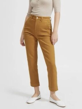 Everlane Mustard Cotton Trousers